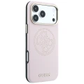 Etui Guess Perforated 4G Gold Logo Magsafe na iPhone 17 Pro Max / 18 Pro Max - różowe