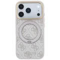 Etui Guess Ring Stand 360 4G Classic Logo MagSafe na iPhone 17 Pro Max / 18 Pro Max - różowe