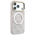 Etui Guess Ring Stand 360 4G Classic Logo MagSafe na iPhone 17 Pro Max / 18 Pro Max - różowe
