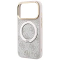 Etui Guess Ring Stand 360 4G Classic Logo MagSafe na iPhone 17 Pro Max / 18 Pro Max - różowe