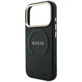 Etui Guess Saffiano Peony & Ring MagSafe na iPhone 17 Pro Max / 18 Pro Max - czarne