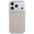 Etui Guess Saffiano Peony & Ring MagSafe na iPhone 17 Pro Max / 18 Pro Max - różowe