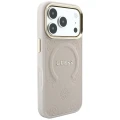 Etui Guess Saffiano Peony & Ring MagSafe na iPhone 17 Pro Max / 18 Pro Max - różowe