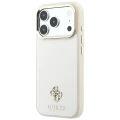 Etui Guess Saffiano Small 4G & Classic Logo MagSafe na iPhone 17 Pro Max / 18 Pro Max - beżowe