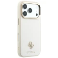 Etui Guess Saffiano Small 4G & Classic Logo MagSafe na iPhone 17 Pro Max / 18 Pro Max - beżowe