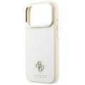 Etui Guess Saffiano Small 4G & Classic Logo MagSafe na iPhone 17 Pro Max / 18 Pro Max - beżowe