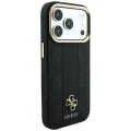 Etui Guess Stripe Peony 4G Logo MagSafe na iPhone 17 Pro Max / 18 Pro Max - czarne