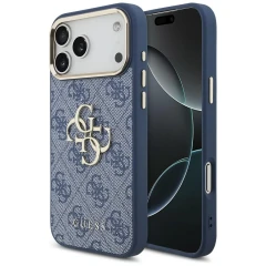 Etui Guess 4G Big 4G Classic Logo na iPhone 18 Pro Max / 17 Pro Max - niebiesko-złote