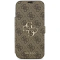 Etui Guess Book 4G Metal Logo na iPhone 18 Pro Max / 17 Pro Max - brązowe