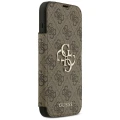 Etui Guess Book 4G Metal Logo na iPhone 18 Pro Max / 17 Pro Max - brązowe