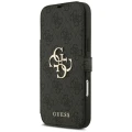 Etui Guess Book 4G Metal Logo na iPhone 18 Pro Max / 17 Pro Max - czarne