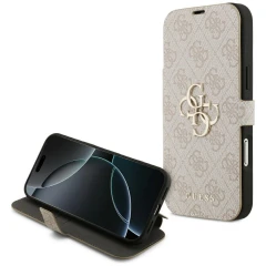 Etui Guess Book 4G Metal Logo na iPhone 18 Pro Max / 17 Pro Max - różowe