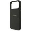 Etui Guess Grained Gold Ring MagSafe na iPhone 18 Pro Max / 17 Pro Max - czarne