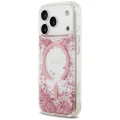Etui Guess Resin Bottom Glitter MagSafe na iPhone 18 Pro Max / 17 Pro Max - różowe