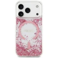 Etui Guess Resin Bottom Glitter MagSafe na iPhone 18 Pro Max / 17 Pro Max - różowe