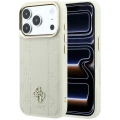Etui Guess Stripe Peony 4G Logo MagSafe na iPhone 18 Pro Max / 17 Pro Max - beżowe