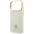 Etui Guess Stripe Peony 4G Logo MagSafe na iPhone 18 Pro Max / 17 Pro Max - beżowe