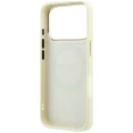 Etui Guess Stripe Peony 4G Logo MagSafe na iPhone 18 Pro Max / 17 Pro Max - beżowe