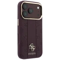 Etui Guess Stripe Peony 4G Logo MagSafe na iPhone 18 Pro Max / 17 Pro Max - burgundowe