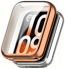 Pełne etui 360° RabbitMob 2w1 do Xiaomi Smart Band 10 Pro | Różowe złoto