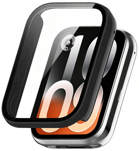 Etui Ochronne + SZKŁO HARTOWANE 2w1 do Xiaomi Smart Band 10 Pro | Czarny