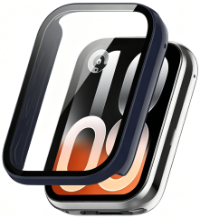 Etui Ochronne + SZKŁO HARTOWANE 2w1 do Xiaomi Smart Band 10 Pro | Granatowy