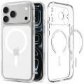 Etui Spigen Ultra Hybrid MagSafe na iPhone 18 Pro / 17 Pro - przezroczysto-białe