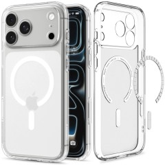 Etui do iPhone 18 Pro / 17 Pro, Spigen Ultra Hybrid Mag, do MagSafe, frost white