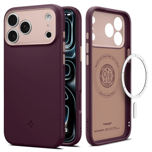Etui Spigen Nano Pop MagSafe na iPhone 18 Pro / 17 Pro - dark cherry
