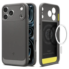 Etui Spigen Rugged Armor MagSafe na iPhone 18 Pro / 17 Pro - szare
