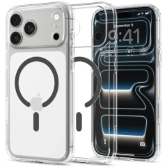 Etui Spigen Ultra Hybrid MagSafe na iPhone 18 Pro / 17 Pro - przezroczysto-grafitowe