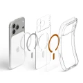 Etui Spigen Ultra Hybrid MagSafe na iPhone 18 Pro / 17 Pro - przezroczysto-pomarańczowe