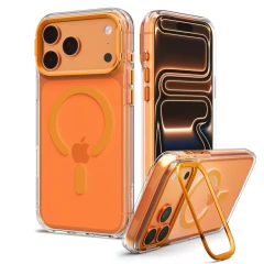 Etui Spigen Ultra Hybrid Optik S MagSafe na iPhone 18 Pro / 17 Pro - przezroczysto-pomarańczowy