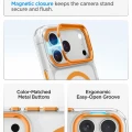 Etui Spigen Ultra Hybrid Optik S MagSafe na iPhone 18 Pro / 17 Pro - przezroczysto-pomarańczowy