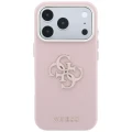 Etui Guess Grained & Big Resin Logo na iPhone 18 Pro Max / 17 Pro Max - różowe