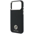 Etui Guess Grained Round Strass Logo MagSafe na iPhone 18 Pro Max / 17 Pro Max - czarne