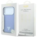 Etui Guess Grained Triangle Logo MagSafe na iPhone 18 Pro Max / 17 Pro Max - niebieskie
