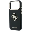 Etui Guess Smooth & Big Strass Logo na iPhone 18 Pro / 17 Pro - czarne
