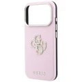 Etui Guess Smooth & Big Strass Logo na iPhone 18 Pro / 17 Pro - różowe