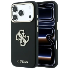Etui Guess Smooth & Big Strass Logo na iPhone 18 Pro Max / 17 Pro Max - czarne