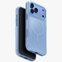 Etui UNIQ Clario Magclick Charging na Iphone 18 Pro Max / 17 Pro Max - niebieskie
