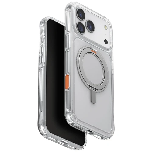 Etui UNIQ Swivix 360 Rotating Kickstand na iPhone 17 Pro Max - przezroczyste