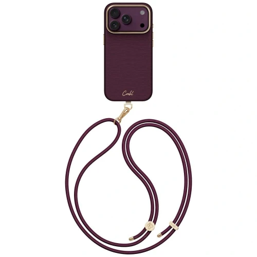 Etui UNIQ Coehl Mirelle Magnetic Charging na iPhone 18 Pro / 17 Pro - bordowe
