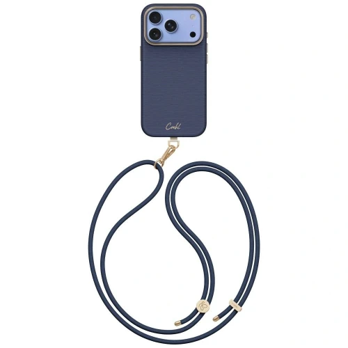 Etui UNIQ Coehl Mirelle Magnetic Charging na iPhone 18 Pro / 17 Pro - niebieskie