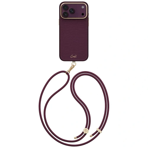Etui UNIQ Coehl Mirelle Magnetic Charging na iPhone 18 Pro Max / 17 Pro Max - bordowe