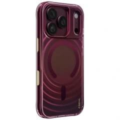 Etui UNIQ Coehl Vela Magnetic Charging na iPhone 18 Pro / 17 Pro - bordowe