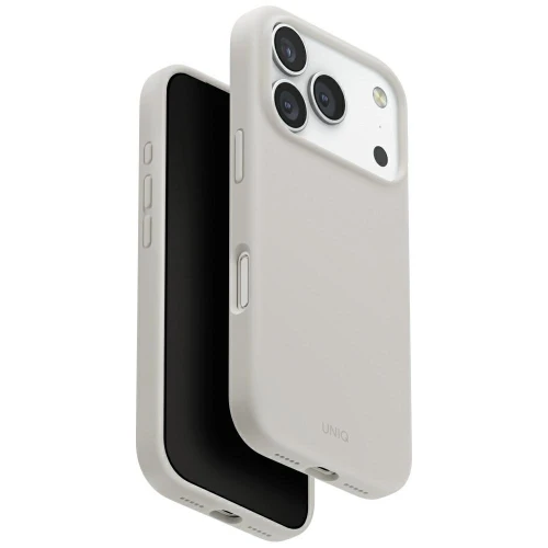Etui UNIQ Lino na iPhone 17 Pro Magclick Charging - szare