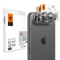 Szkło hartowane na aparat Spigen Optik Pro GLAS.TR EZ FIT 2-Pack na iPhone Duo - białe