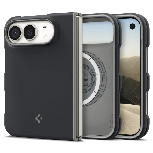 Etui Spigen Nano Pop MagSafe na iPhone Duo - czarno-szare