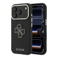 Etui Guess Grained & Big Resin Logo na iPhone 18 Pro Max / 17 Pro Max - czarne
